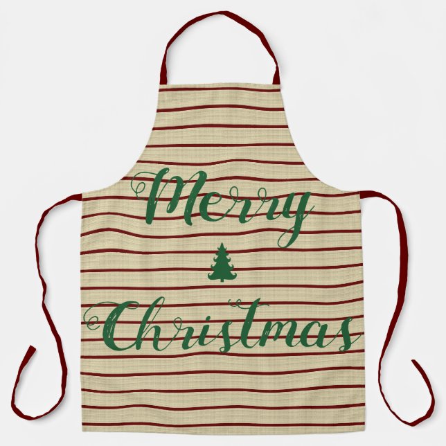 Tablier rayé de Noël (Recto)
