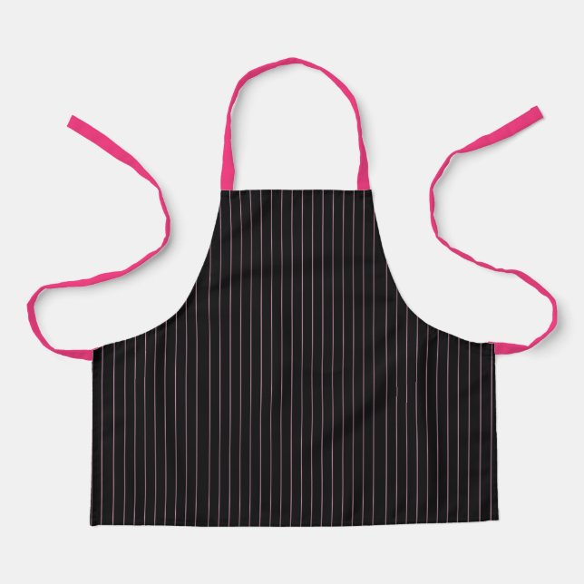 Tablier rayé noir et rose (Recto)