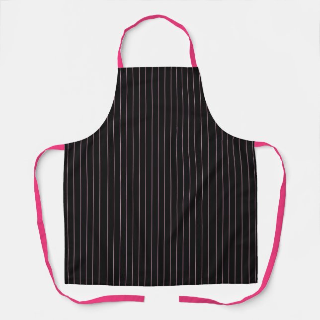 Tablier rayé noir et rose (Recto)