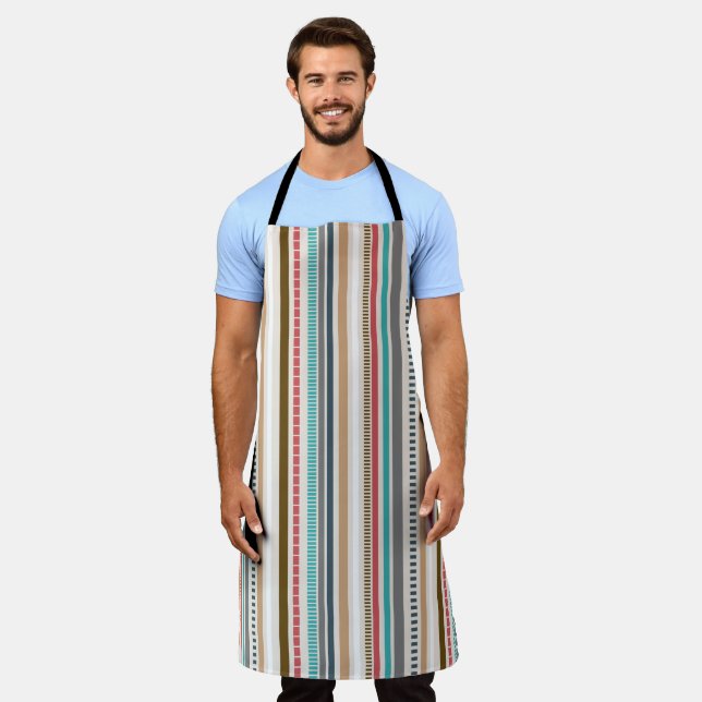 Tablier rayé pastel pour hommes (Porté)