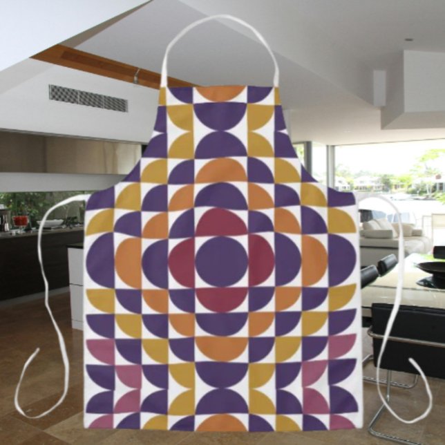 Tablier Rayon géométrique des cercles rétro | Moderne du m (Créateur téléchargé)