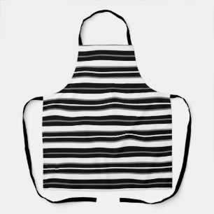 Tablier Rayure Horizontale Noire Cuisine Chef 