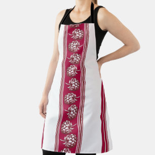 Tablier Rayures Jacquard Luxe Framboise