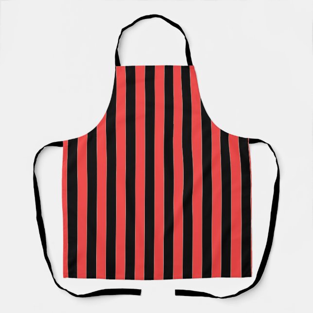 Tablier Rayures rouges et noires (Recto)