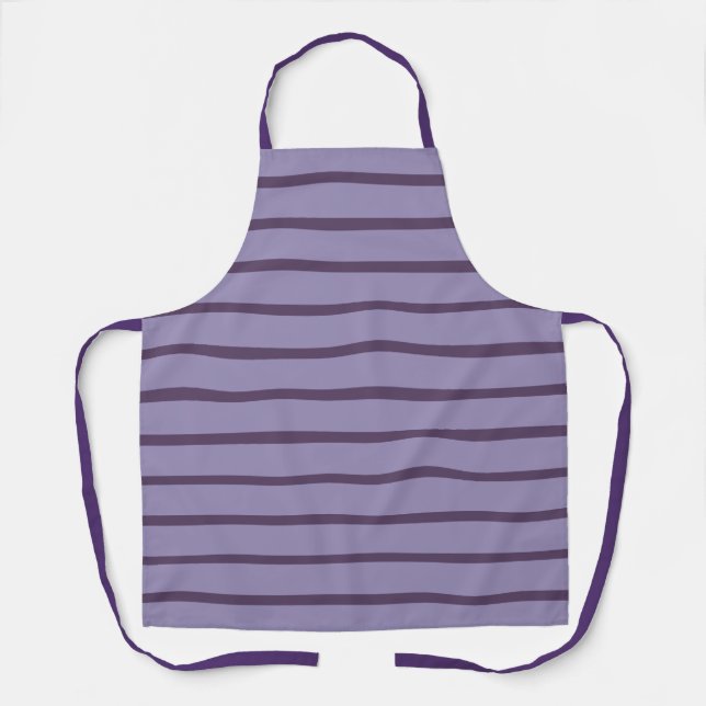 Tablier Rayures violettes  (Recto)