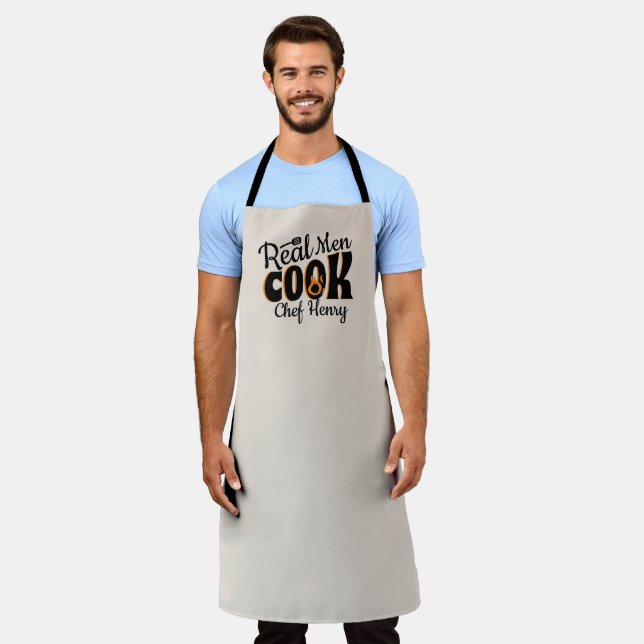 Tablier Real Men Cook (Porté)