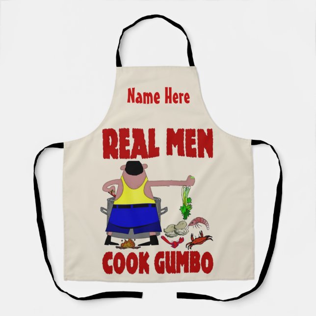 Tablier Real Men Cook Aprons - ajouter du texte, Apron (Recto)