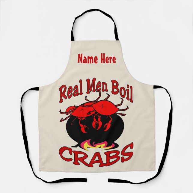 Tablier Real Men Cook Aprons - ajouter du texte, Apron (Recto)