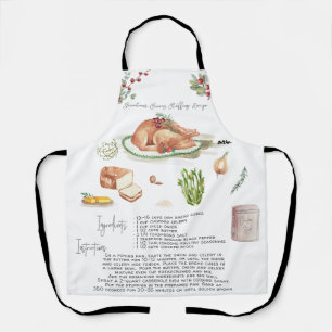 Tablier Recette Heirloom Apron La Turquie bourrée