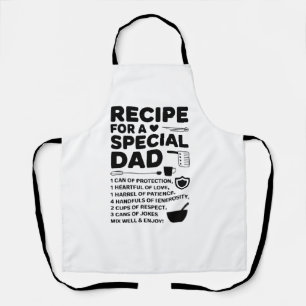 Tablier Recette pour un amour de cuisine de papa spécial, 
