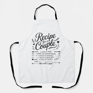 Tablier Recette pour un peu d'amour, de confiance et de ro