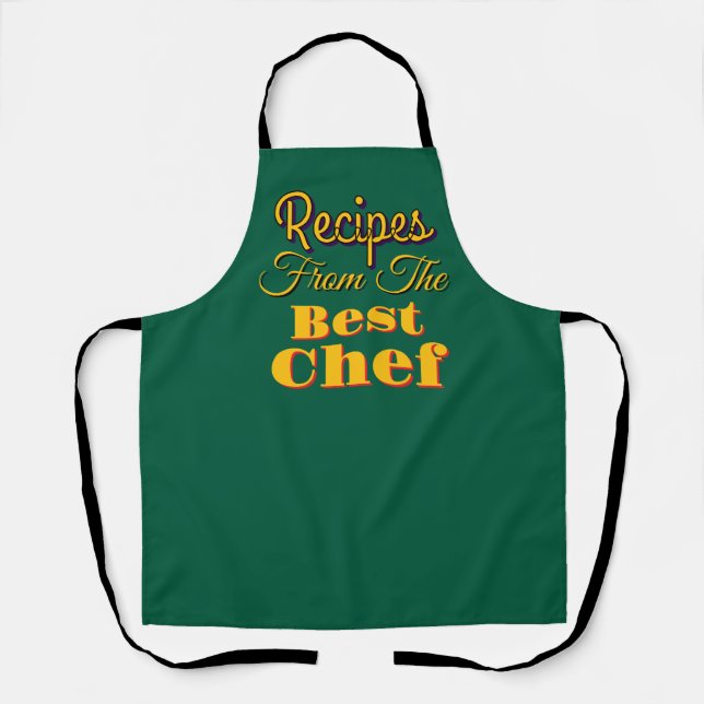 Tablier Recettes Du Meilleur Chef Vert (Recto)