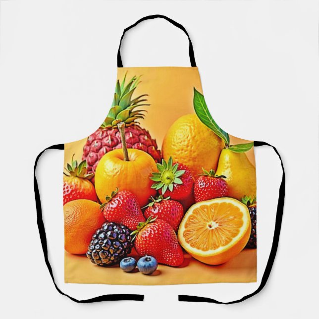 Tablier Récolte de fruits frais et abondants : design vibr (Recto)