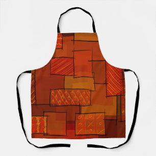 Tablier Rectangles, motif patchwork, doodle. Surface de re