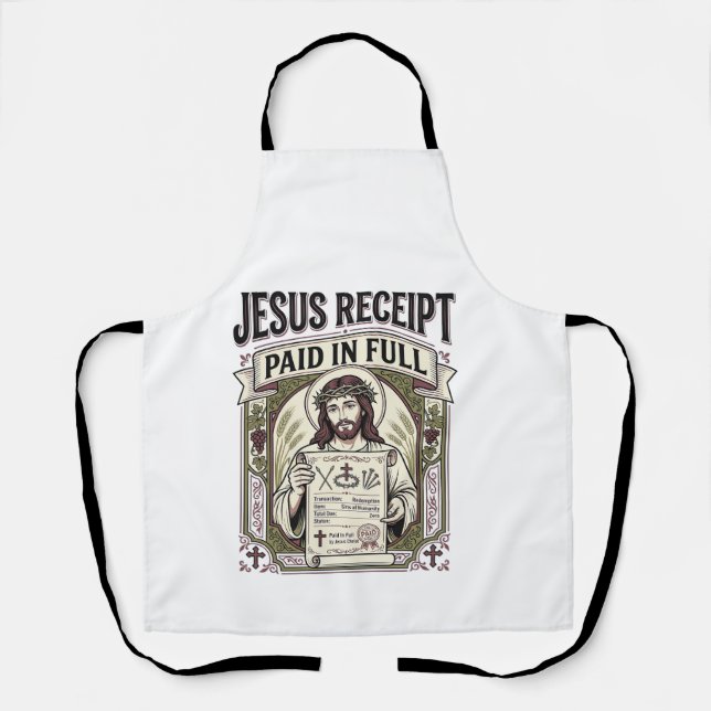 Tablier Reçu de Jésus payé en totalité Reçu de Jésus payé  (Recto)