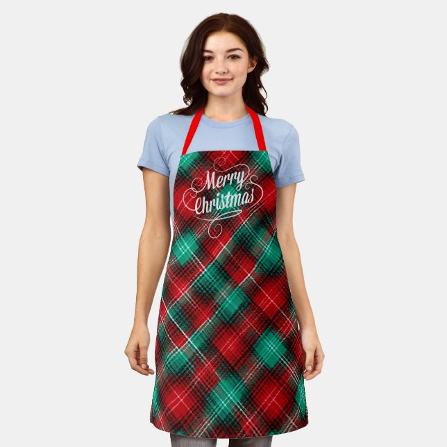 Tablier Red and green holiday plaid (Porté)