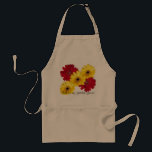 Tablier Red and Yellow Gerber Daisy Close Up Photographs<br><div class="desc">Aprons are great for keeping clothes clean and stain free when making crafts, gardening and of course cooking. This apron is adorned with red and yellow Gerber Daisy close up photographs individually set in place. Fill in the template field with your text idea, remove the text or click Customize it!...</div>