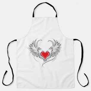 Tablier Red Angel Coeur avec ailes