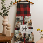Tablier Red Buffalo Plaid & Collage Photo Avec Initiale<br><div class="desc">Découvrez le charme intemporel de Red Buffalo Plaid et créez un chef-d'oeuvre personnalisé avec notre Collage Photo With Initial produit personnalisé, disponible exclusivement sur Zazzle! Que vous soyez à la recherche d'un cadeau unique ou d'un ajout étonnant à votre décor maison, cet article personnalisable est parfait pour ajouter une touche...</div>