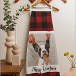 Tablier Red Buffalo Plaid & Joyeux Woofmas Avec Photo Chie<br><div class="desc">Red Buffalo Plaid & Joyeux Woofmas Avec Photo Chien</div>