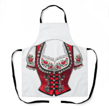 Red Dirndl Top Pour Fête Folk