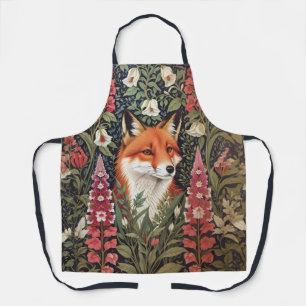 Tablier Red Fox et Foxgloves William Morris Inspiré