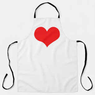 Tablier Red Heart Motif Blanc moderne mignon cadeau 2023
