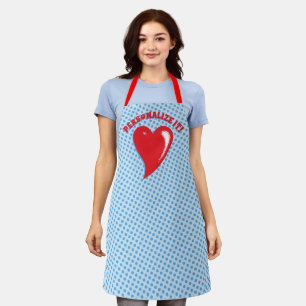 Tablier Red Pop Art Heart