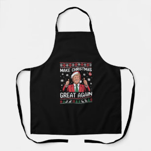 Tablier Refaire Noël Grande Encore Trump Pyjama Noël Moche