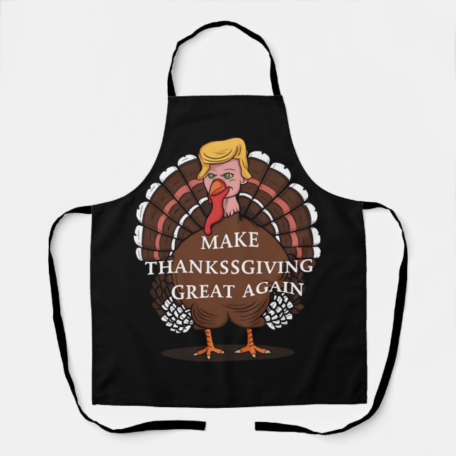 Tablier Refaire Thanksgiving Great Again Trump Dinde 2024  (Recto)