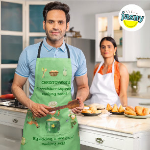 Tablier Réglable Irlandais Leprechaun Imprimer Vert Chef A