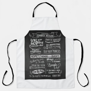Tablier Règles familiales - valeurs chrétiennes pour vivre