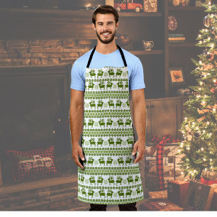 Tablier Reindeer nordique & Snowflakes