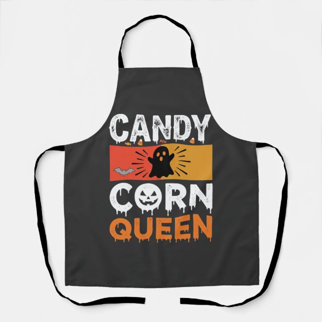 Tablier Reine de bonbons de Halloween SVG Design (Recto)