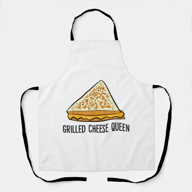 Tablier Reine de Fromage Grillé Drôle de Fromage Grillé  (Recto)