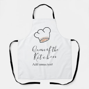 Tablier Reine de la cuisine chef cuisinier ajouter nom cou