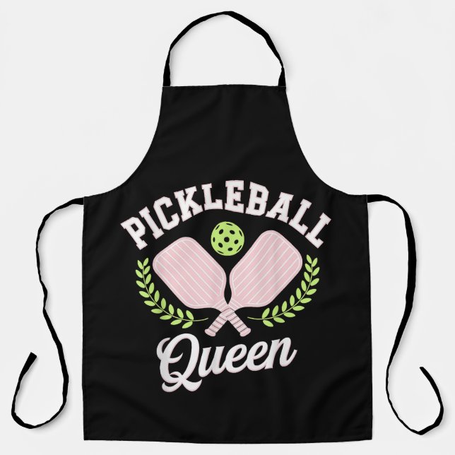 Tablier Reine de pickleball Joueuse de pickleball drôle (Recto)