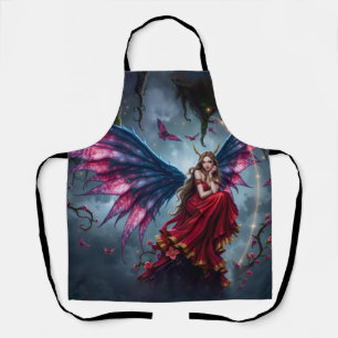 Tablier Reine des fées de fantasy sombre avec des ailes de