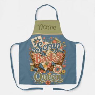 Tablier Reine du panier à tissus Quilter Cottagecore
