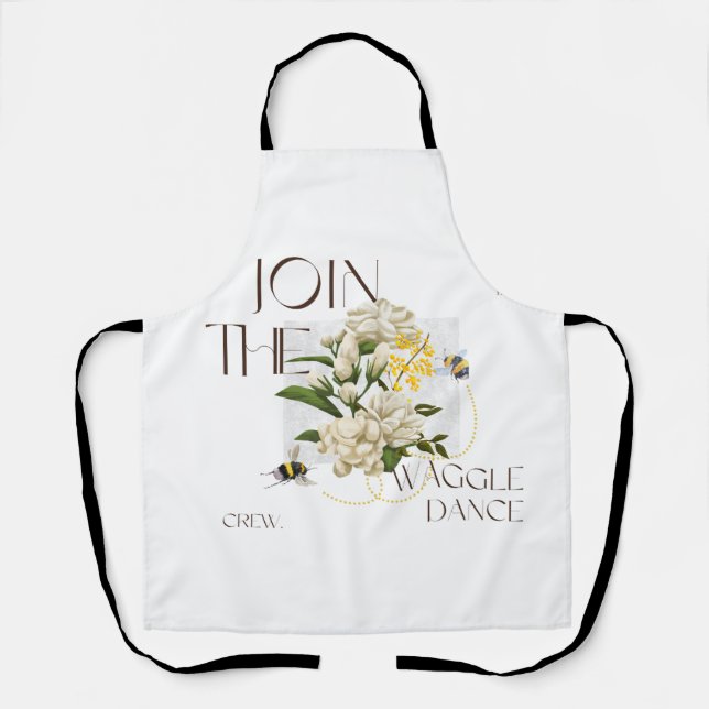 Tablier rejoignez l'équipe de danse waggle. apiculteur vin (Recto)