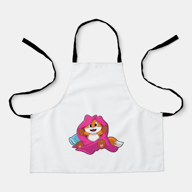 Tablier Renard avec Coussin et couverture (Recto)