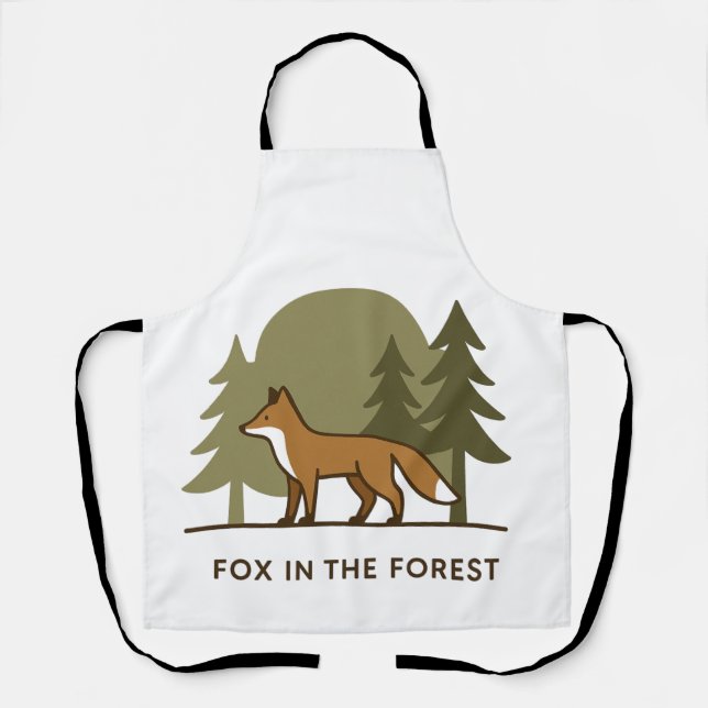 Tablier Renard dans la forêt (Recto)