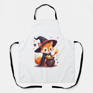 Tablier Renard de sorcière mignonne - Animal d'Halloween m