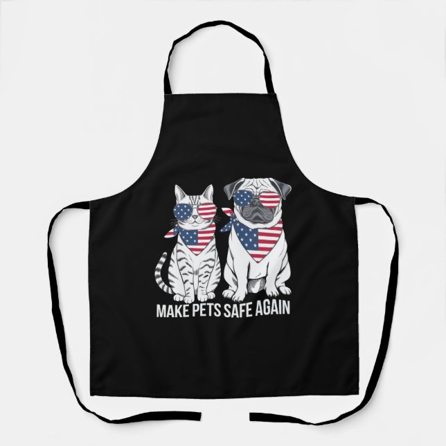Tablier Rendre les animaux sûrs à nouveau Trump Harris Déb (Recto)