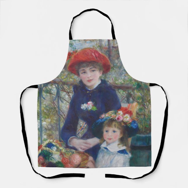 Tablier Renoir Deux Sœurs Terrasse Impressionnisme Françai (Recto)