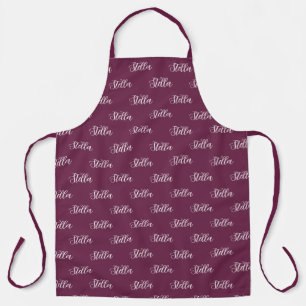 Tablier Répéter Son Nom Burgundy Maman