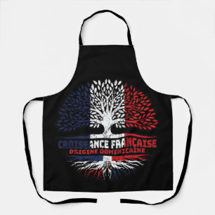 Tablier République Dominicaine France Arbre Drapeau