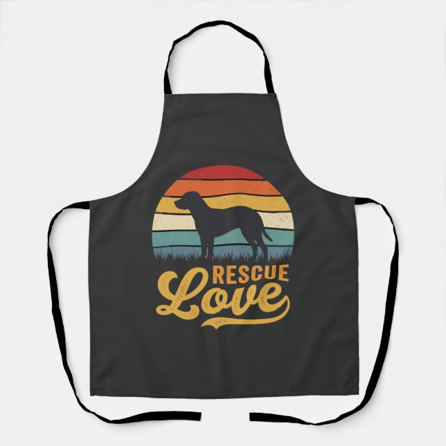 Tablier Rescue Love Retro Dog Sunset_1 (Recto)