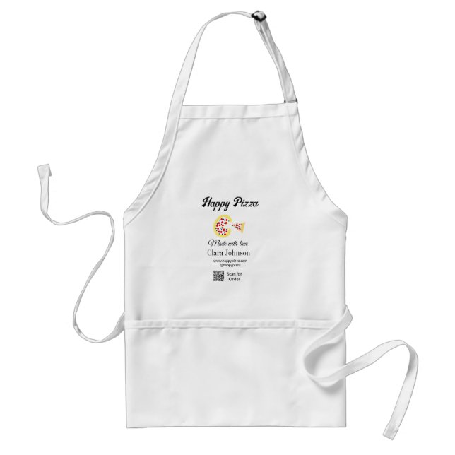 Tablier Restaurant de pizzas café pizzeria scannez le code (Devant)