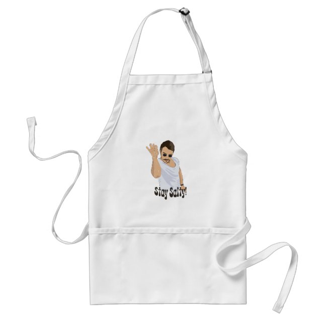 Tablier Reste Salé Salt Bae Mème Drôle (Devant)